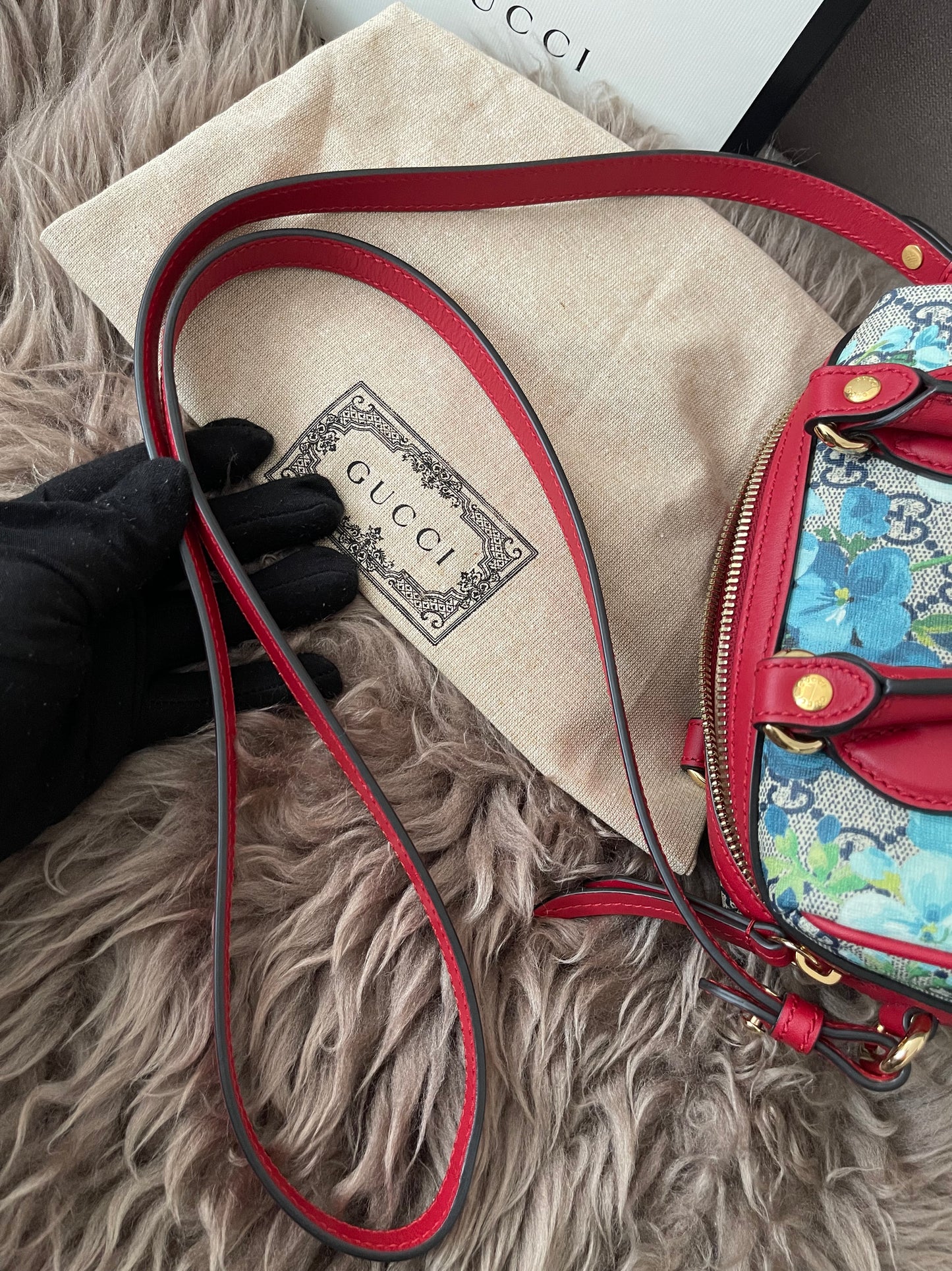 Preloved Authentic Gucci GG Blooms Mini Boston Bag