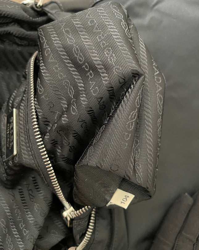 Preloved Authentic  Prada Tessuto Nylon and Saffiano Leather Messenger Bag