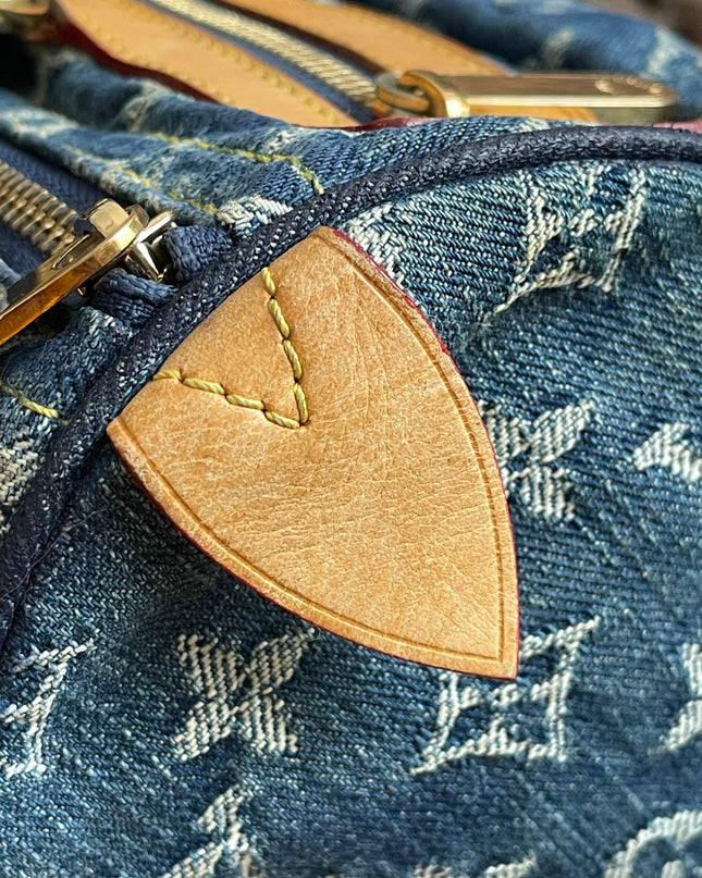 Preloved Authentic Louis Vuitton Neo Speedy Monogram Denim Handbag