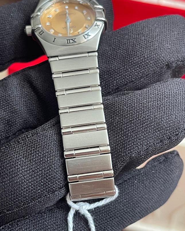 Preloved Authentic Omega Constellation Mini Cindy Crawford Orange Dial Ladies Watch