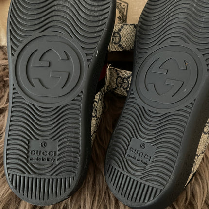 Preloved Authentic Gucci Kids Ace Sneakers (GG Supreme) sz 31