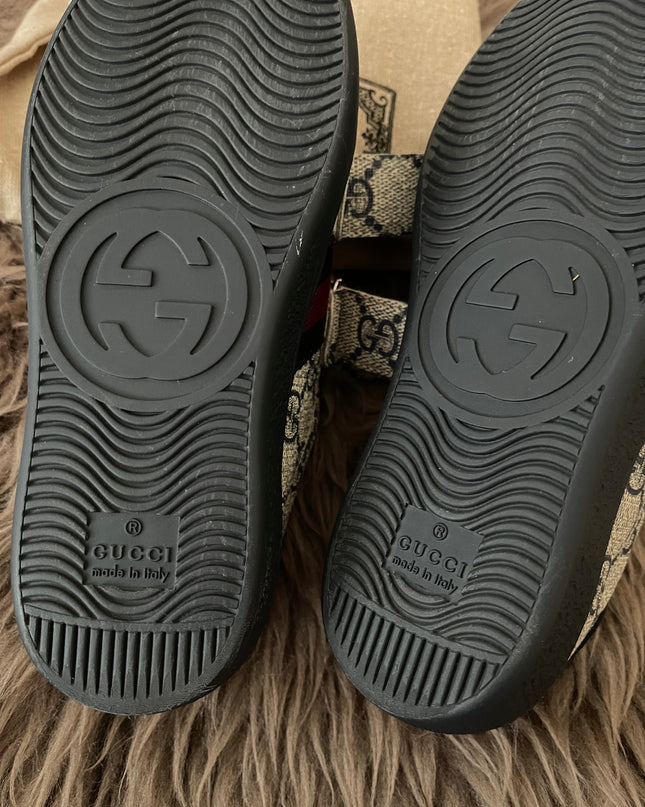 Preloved Authentic Gucci Kids Ace Sneakers (GG Supreme) sz 31