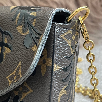 Preloved Authentic LV Félicie Pochette – Limited Edition Floral Jacquard Canvas