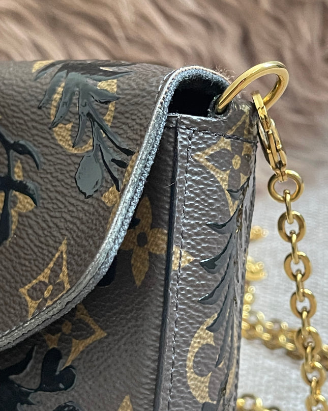 Preloved Authentic LV Félicie Pochette – Limited Edition Floral Jacquard Canvas