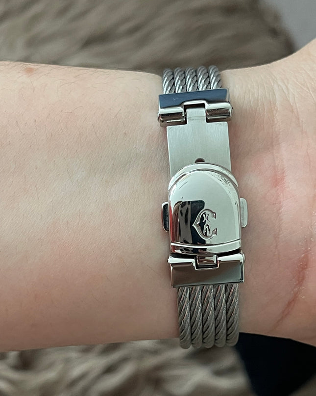 Preloved Authentic Charriol Celtic Square Stainless Steel Watch