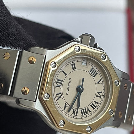 Preloved Authentic Cartier Santos Octagon — Two-Tone Steel & 18k Gold