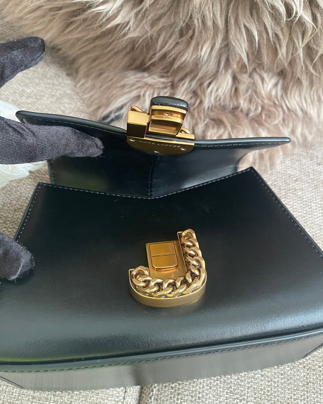 Preloved Authentic Marc Jacobs The St. Marc Top Handle Bag in Black — Brand New