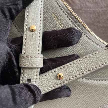 Preloved Authentic Polène Numéro Un Nano – Sage Green Textured Leather