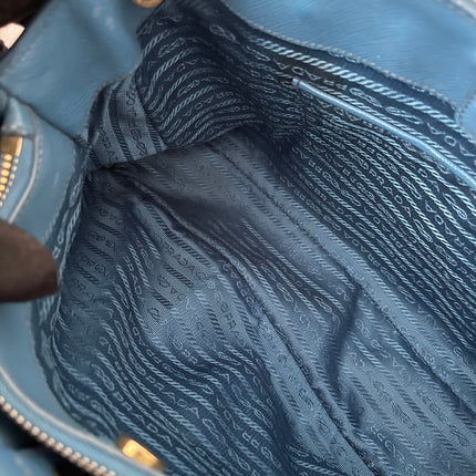 Preloved Authentic Prada Light Blue Galleria Tote Bag