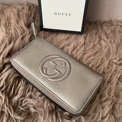 Preloved Authentic Rank A- Gucci Soho Zip-Around Wallet