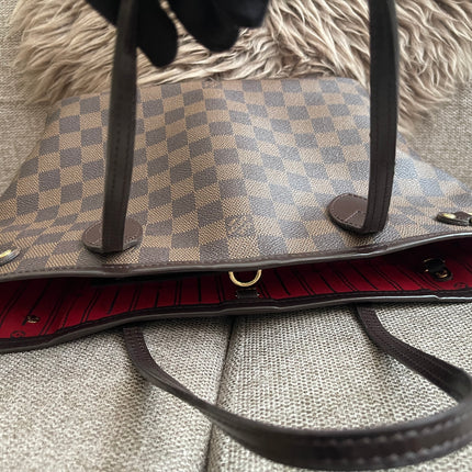 Preloved Authentic Louis Vuitton Neverfull PM — Damier Ebène Canvas
