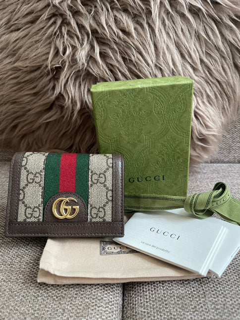 Preloved Authentic Gucci Ophidia GG Card Case Wallet