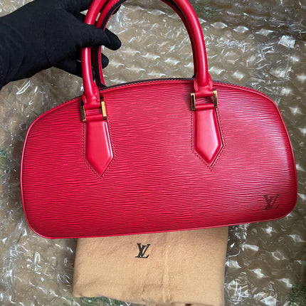 Preloved Louis Vuitton Red Epi Jasmin Handbag w/provided strap