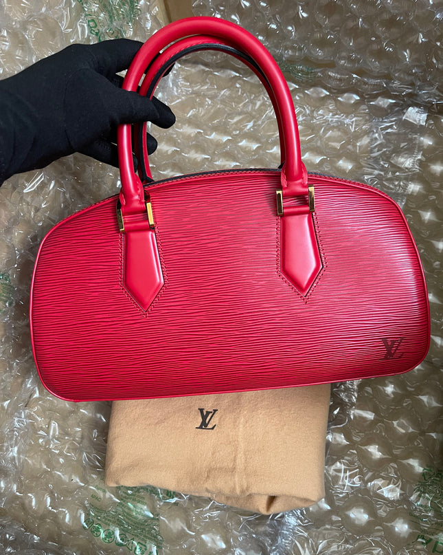 Preloved Louis Vuitton Red Epi Jasmin Handbag w/provided strap