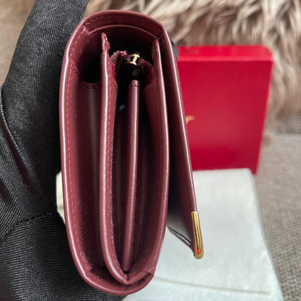 Preloved Authentic Cartier Must de Cartier Long Wallet in Bordeaux