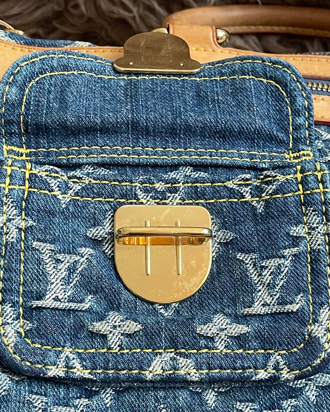 Preloved Authentic Louis Vuitton Neo Speedy Monogram Denim Handbag