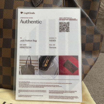 Preloved Authentic Louis Vuitton Verona GM Damier Ebene