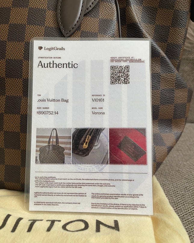 Preloved Authentic Louis Vuitton Verona GM Damier Ebene