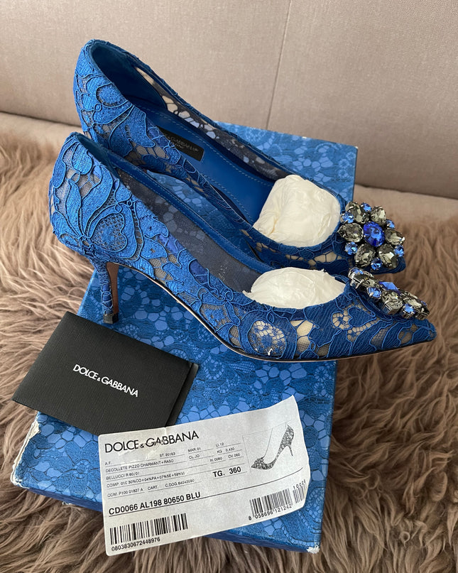 Preloved Authentic Dolce&Gabbana Lace rainbow pumps SZ36