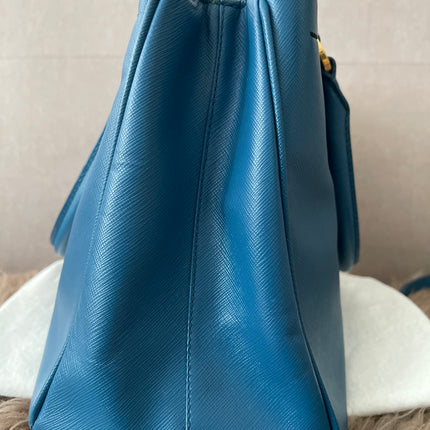 Preloved Authentic Prada Light Blue Galleria Tote Bag