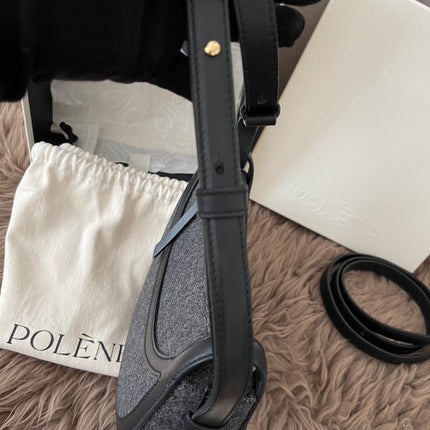 Preloved Authentic Polène Numéro Dix Grained Black Edition Calfskin