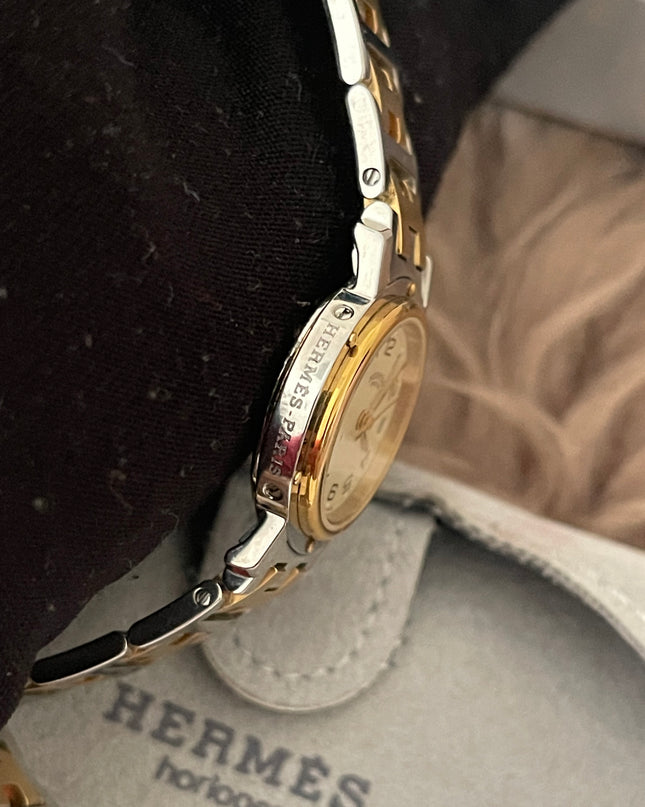 Preloved Authentic Hermès Clipper Watch (2-Tone)