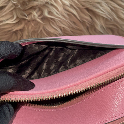 Peloved Authentic Karl Lagerfeld Paris Camera Bag – Pink Pebbled Leather, Logo Strap (Brand New)