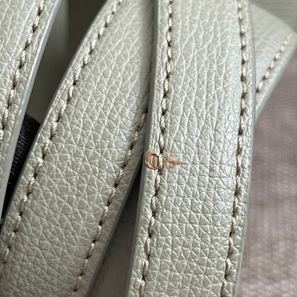 Preloved Authentic Polène Numéro Un Nano – Sage Green Textured Leather