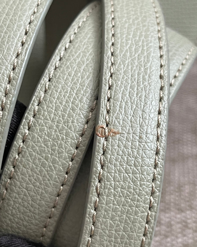 Preloved Authentic Polène Numéro Un Nano – Sage Green Textured Leather