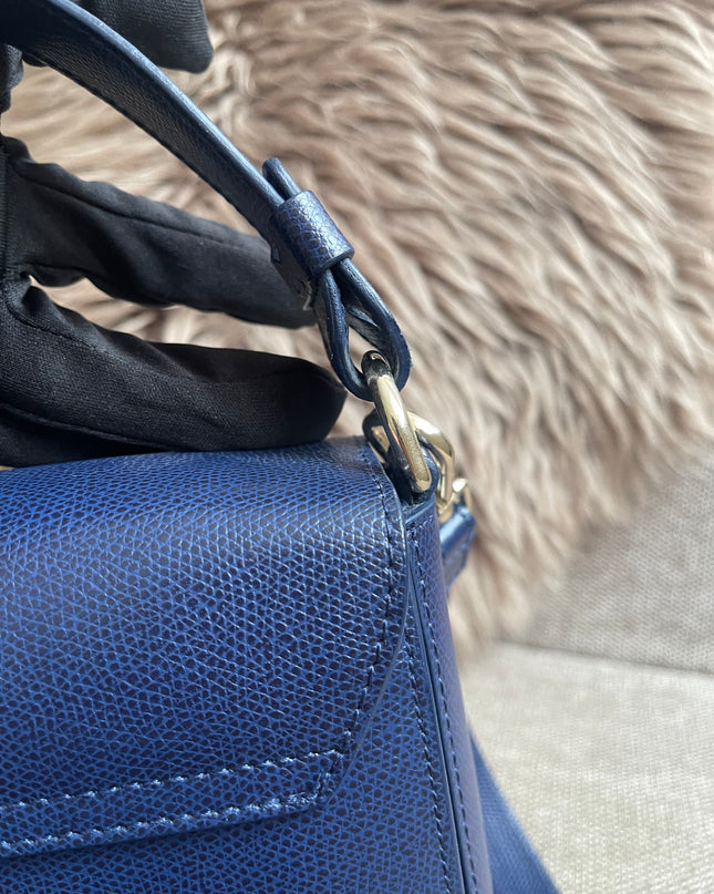 Preloved Authentic Furla Metropolis Small Shoulder Bag Navy Blue