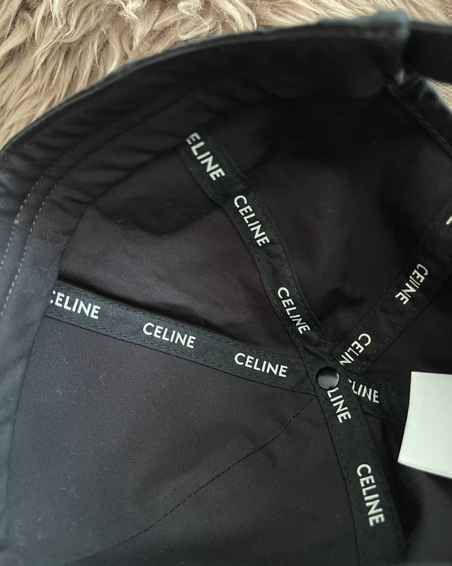 Preloved AuthenticCeline Embroidered Logo Baseball Cap – Black