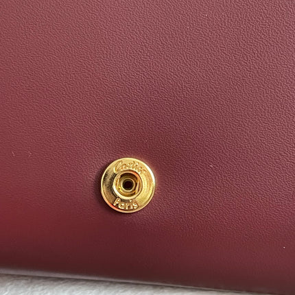 Preloved Authentic Cartier Must de Cartier Long Wallet in Bordeaux