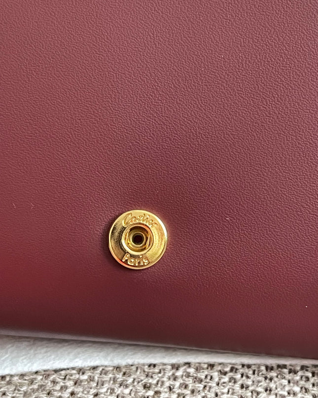 Preloved Authentic Cartier Must de Cartier Long Wallet in Bordeaux