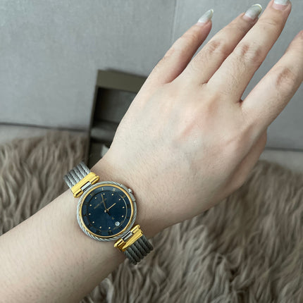 Preloved Authentic Philippe Charriol Blue Dial 27mm
