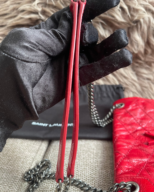 Preloved Authentic Saint Laurent Niki Baby Shoulder Bag — Red