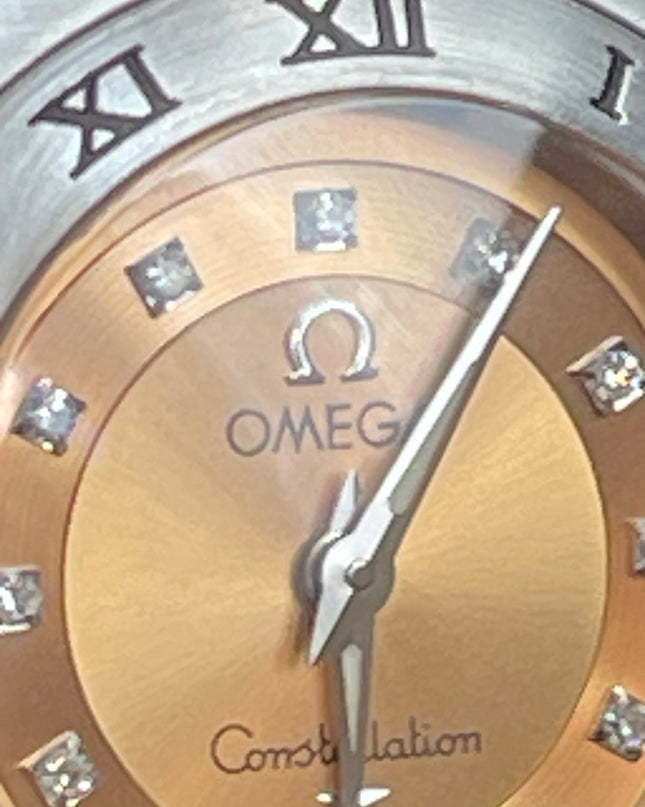 Preloved Authentic Omega Constellation Mini Cindy Crawford Orange Dial Ladies Watch