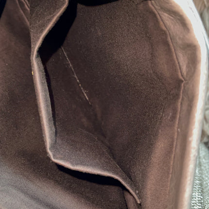 Preloved Autehntic Miu Miu Ruffle Crossbody Bag – Taupe