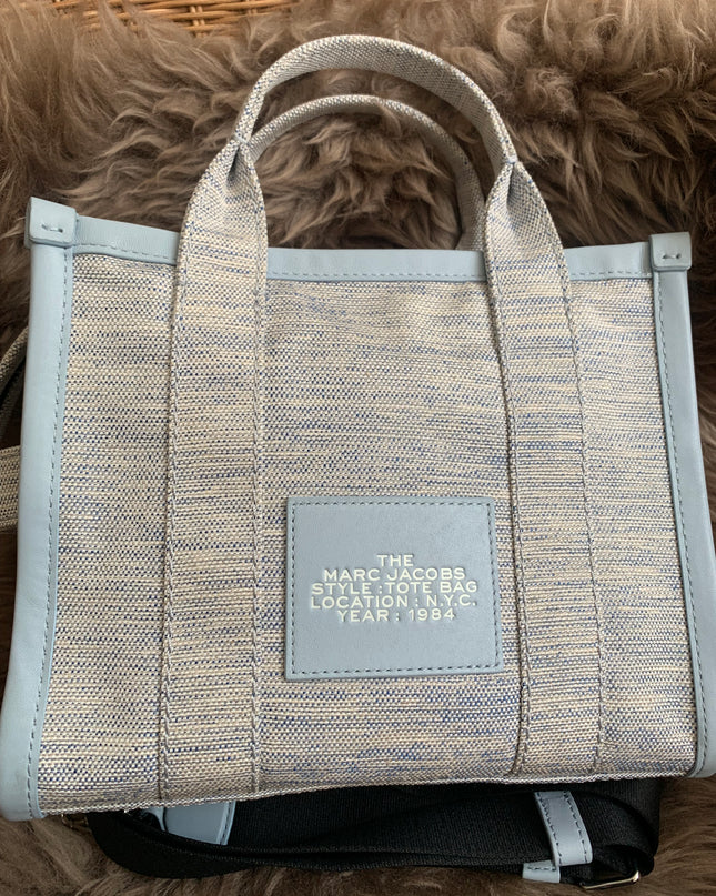 MARC JACOBS 
Canvas Small Summer Tote Bag Blue