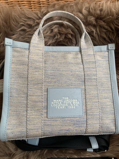 MARC JACOBS 
Canvas Small Summer Tote Bag Blue