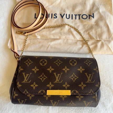 Preloved Authentic Louis Vuitton Damier Ebene favorite mm FREE insert