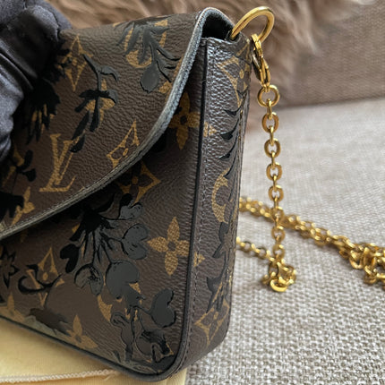 Preloved Authentic LV Félicie Pochette – Limited Edition Floral Jacquard Canvas