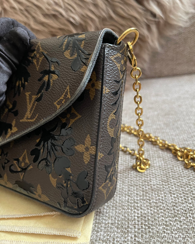 Preloved Authentic LV Félicie Pochette – Limited Edition Floral Jacquard Canvas