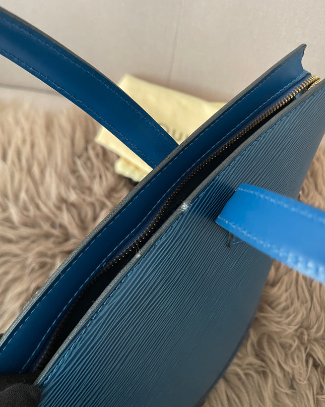 Preloved Authentic Louis Vuitton Saint Jacques bag in blue Epi leather