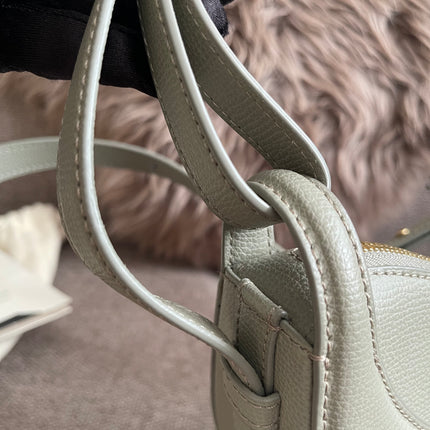 Preloved Authentic Polène Numéro Un Nano – Sage Green Textured Leather
