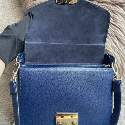 Preloved Authentic Furla Metropolis Small Shoulder Bag Navy Blue