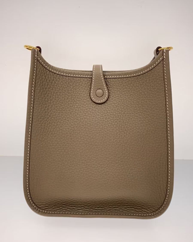Preloved Authentic HERMES Evelyn TPM / K Stamp / G Hardware / 2025 / Shoulder Bag / Leather / Beige