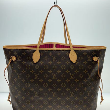 Preloved Authentic LOUIS VUITTON 2) Neverfull GM Monogram Canvas, Fuchsia, PVC, Brown, All-Over Print, M40991