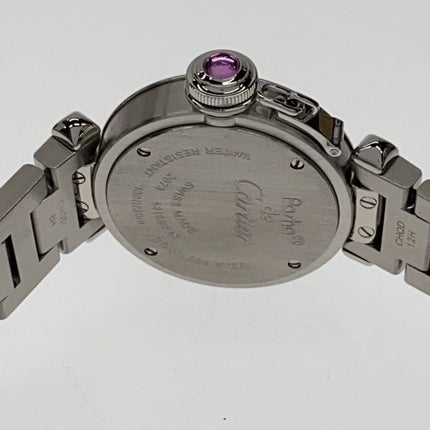 Preloved Authentic Cartier Quartz watch / Miss Pasha / Analog / Stainless steel / Pink / Silver