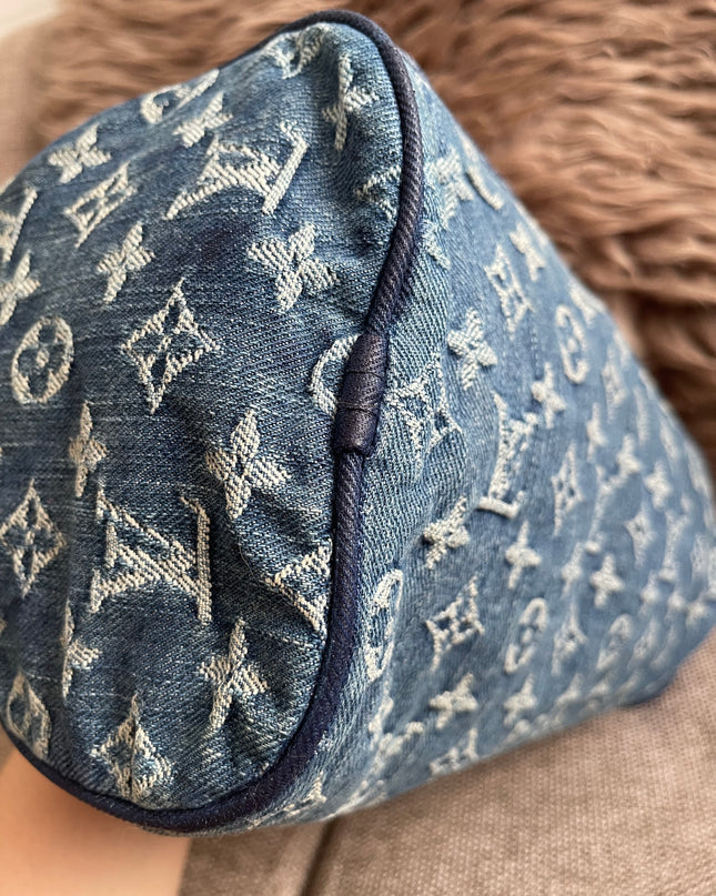 Preloved Authentic Louis Vuitton Neo Speedy Monogram Denim Handbag