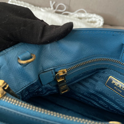 Preloved Authentic Prada Light Blue Galleria Tote Bag